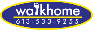WalkhomeLogo Walkhome Logo with phone number 613-533-9255